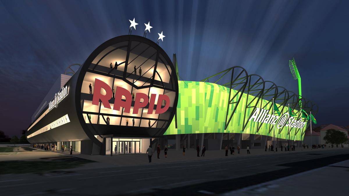 Rapid präsentiert das neue Stadion kurier.at