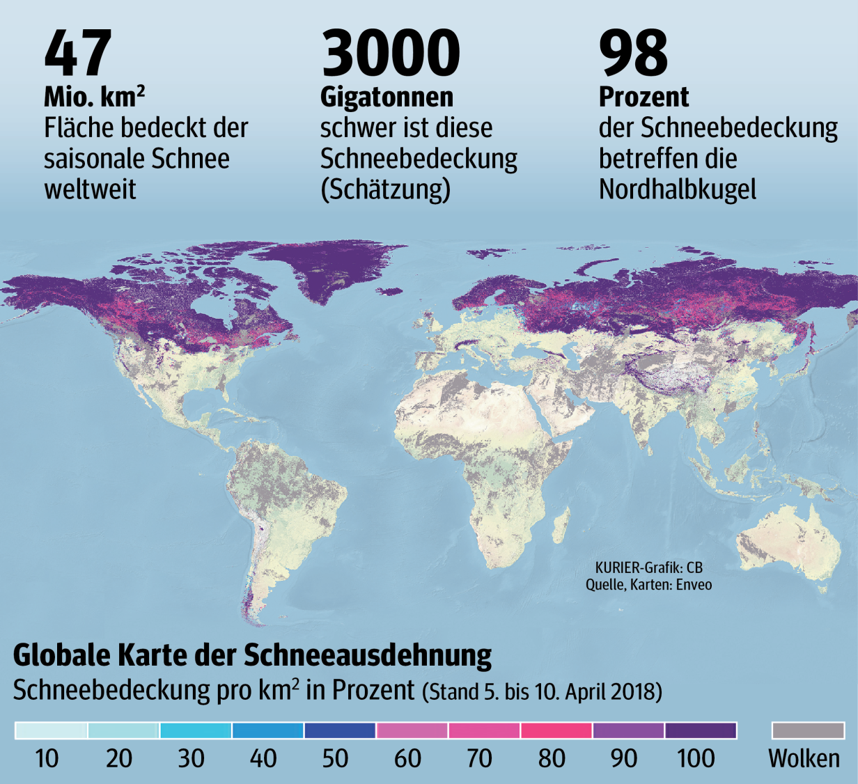 Forscher arbeiten an einer Schneekarte für die ganze Welt