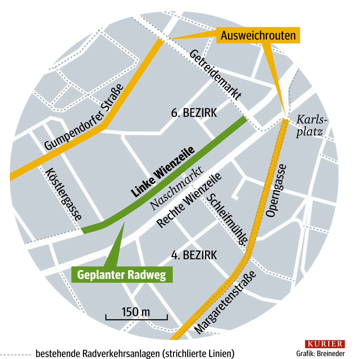 Wiener Naschmarkt Verkehrsressort wirbt am Biertisch für