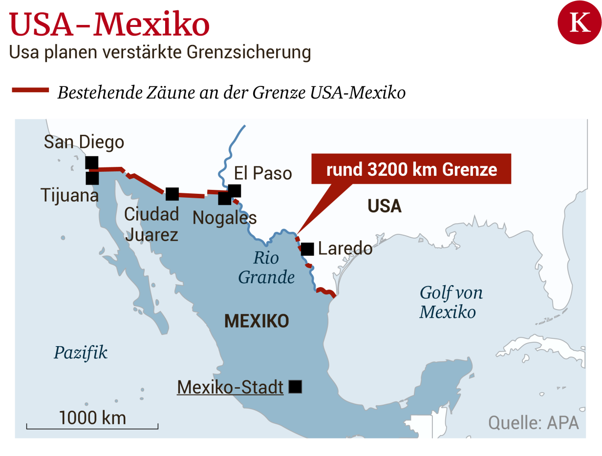 Trumps Mauer an der Grenze zu Mexiko bleibt Fiktion | kurier.at
