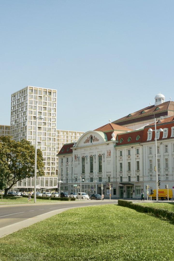 Visualisierung: Blick auf Konzerthaus und Heumarkt-neu.