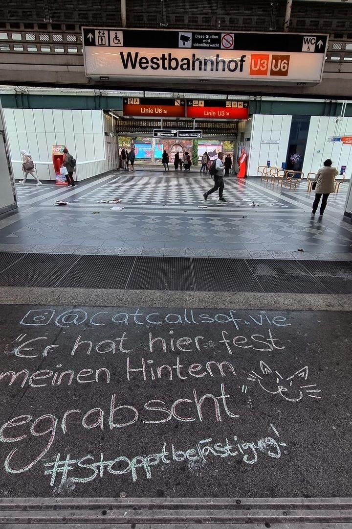 Protest mit Straßenkreide: Catcalls of Vienna