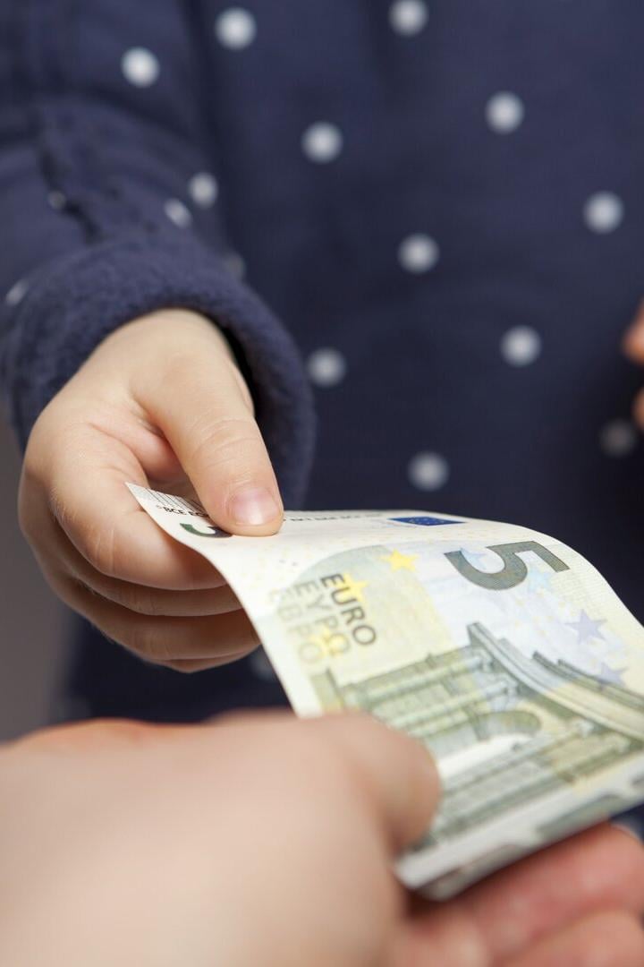 Child takes money