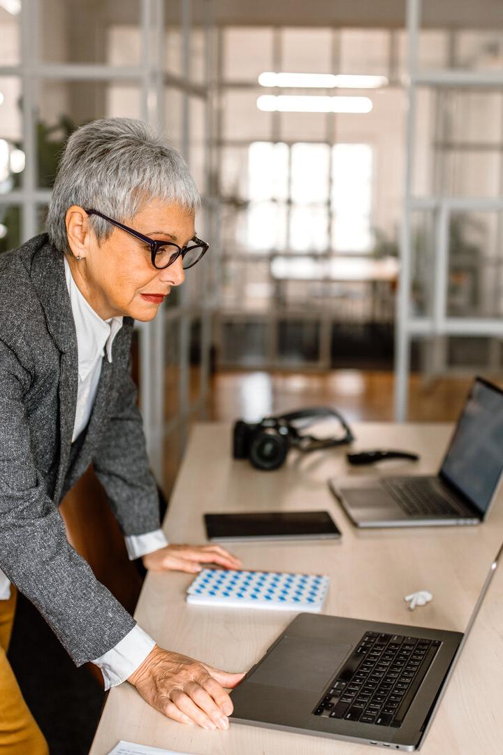 Woman on a video call in the office