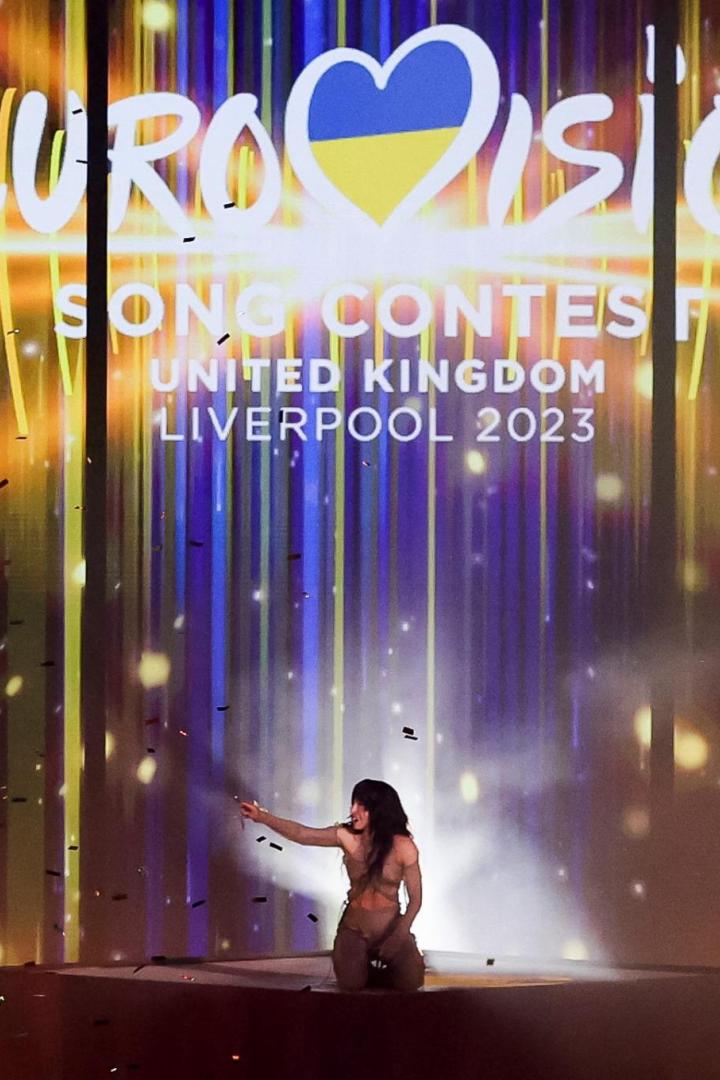 Siegerehrung von Loreen beim Eurovision Song Contest 2023 in Liverpool