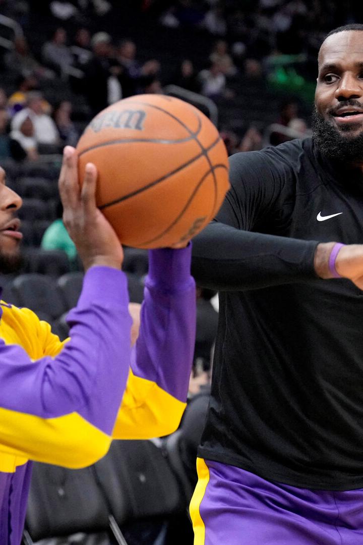 LeBron James mit seinem Sohn Bronny