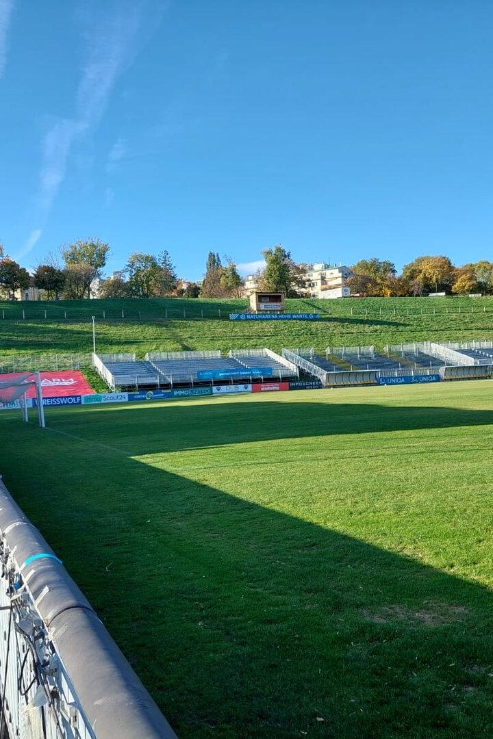  Naturarena Hohe Warte: Für Cupspiele mit Rapid-Beteiligung, nicht aber für die oberste Bundesliga zugelassen