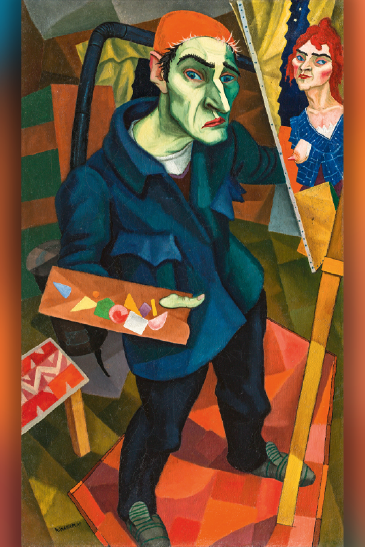 Selbstbildnis: Rudolf Wacker beim Malen 