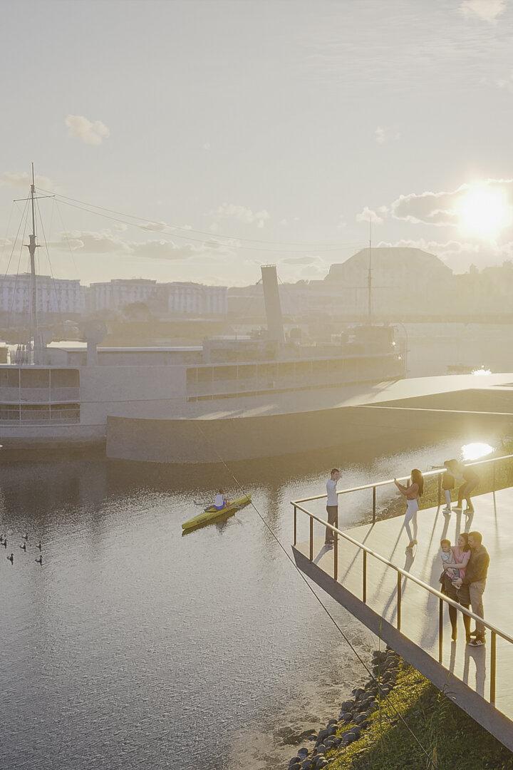 Erste Bilder von der "neuen Donau" in Linz: Aussichtsplattform geplant