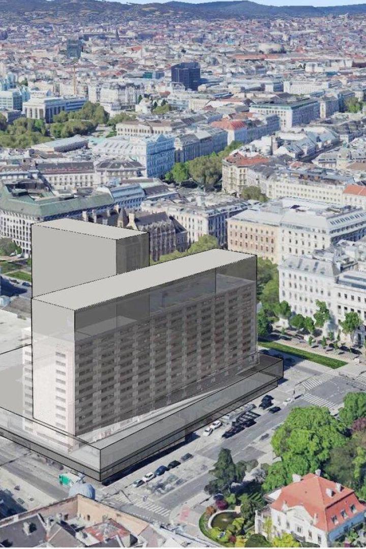 So sieht die Initiative Stadtbildschutz das Projekt Heumarkt-neu von oben.