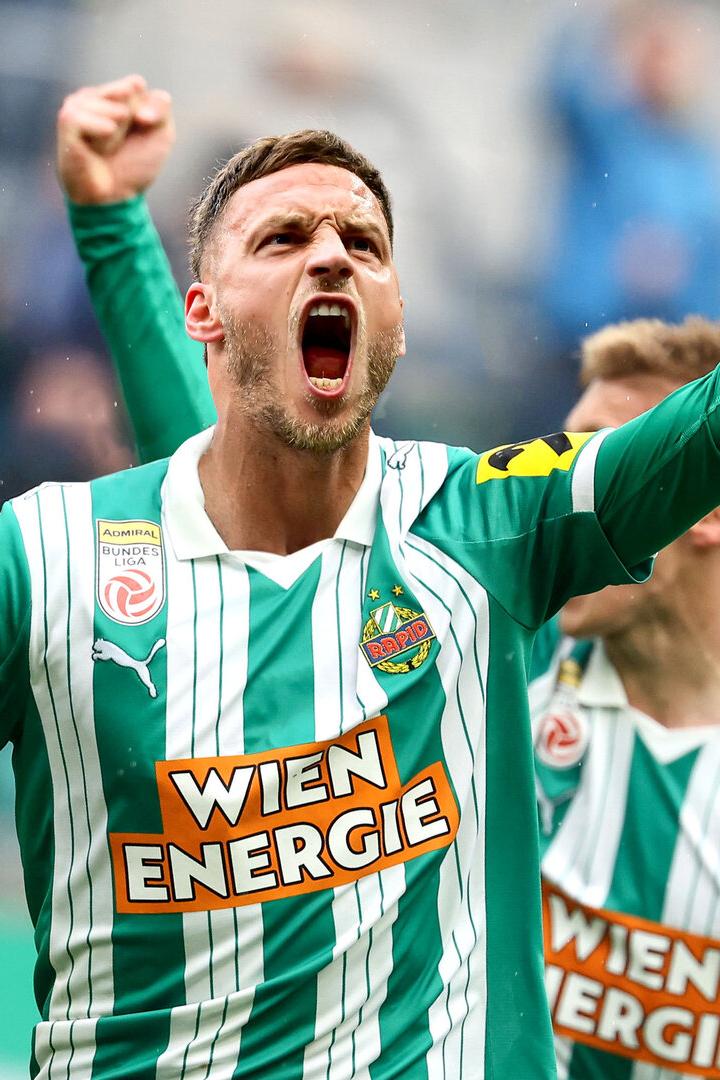 Marko Arnautovic im Rapid-Dress als Fotomontage