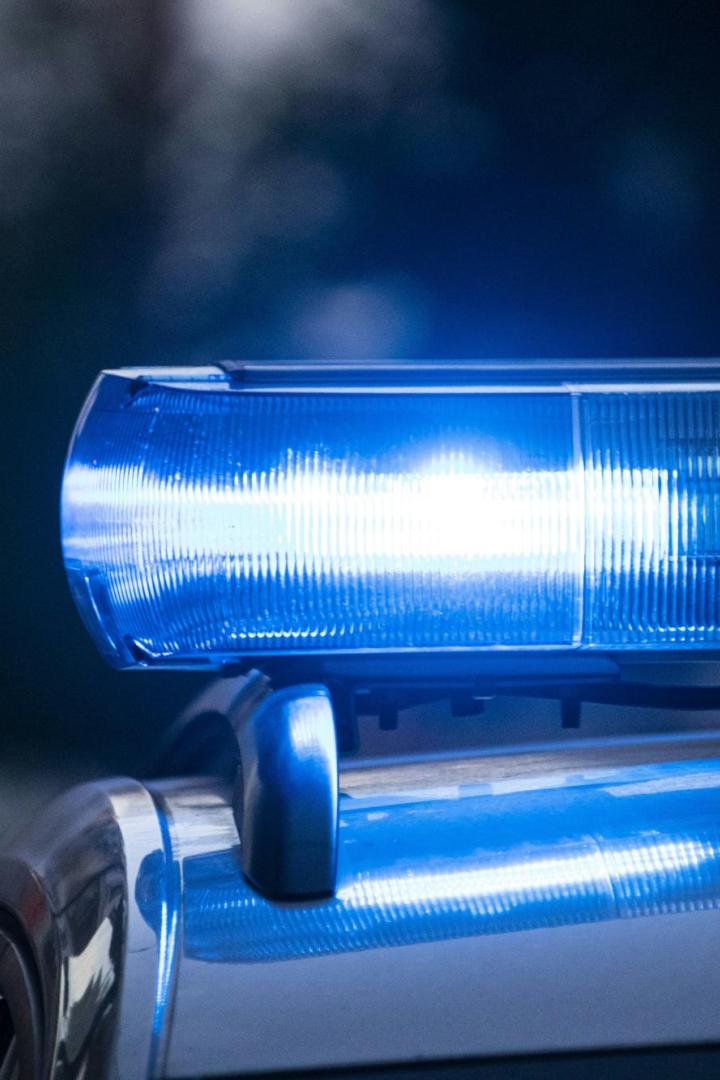 Blaulicht eines Polizeiwagens.