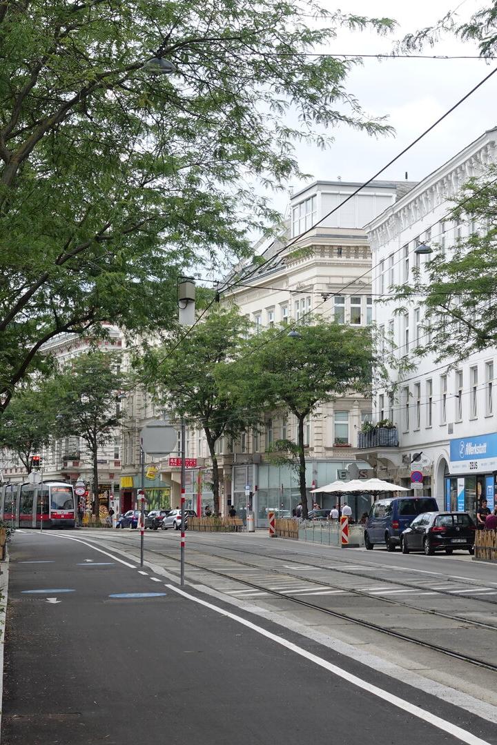 Die äußere Mariahilfer Straße wird seit einem Jahr saniert.
