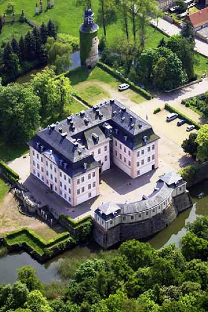 Luftaufnahme der Schloss Oppurg