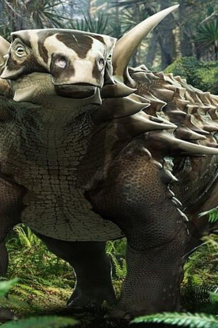 Lebendrekonstruktion des Dinosauriers Struthiosaurus austriacus aus der späten Kreidezeit Österreichs.
