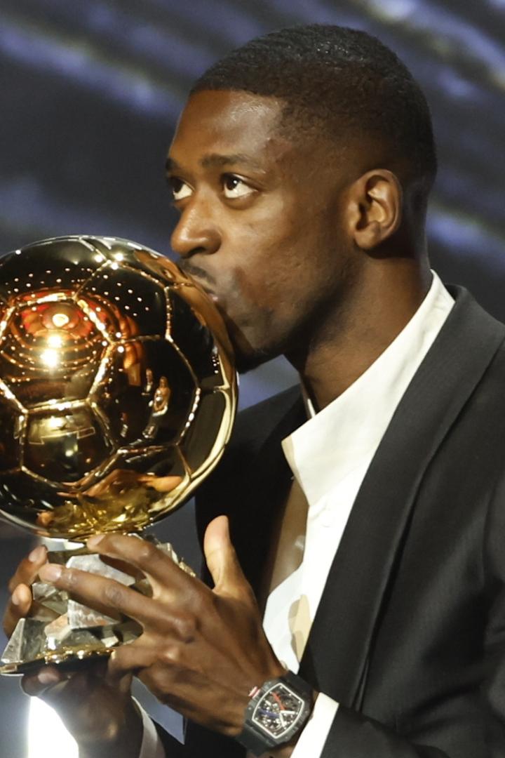 Ousmane Dembele mit dem Goldenen Ball
