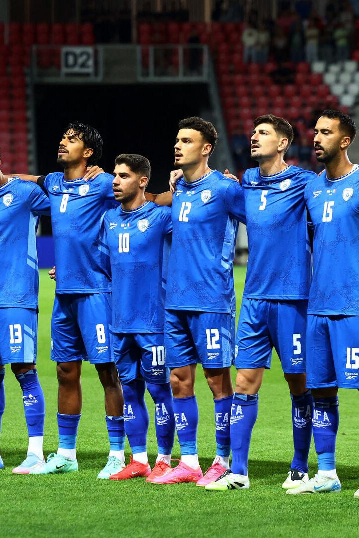 Israels Team vor dem Spiel gegen Italien (4:5)