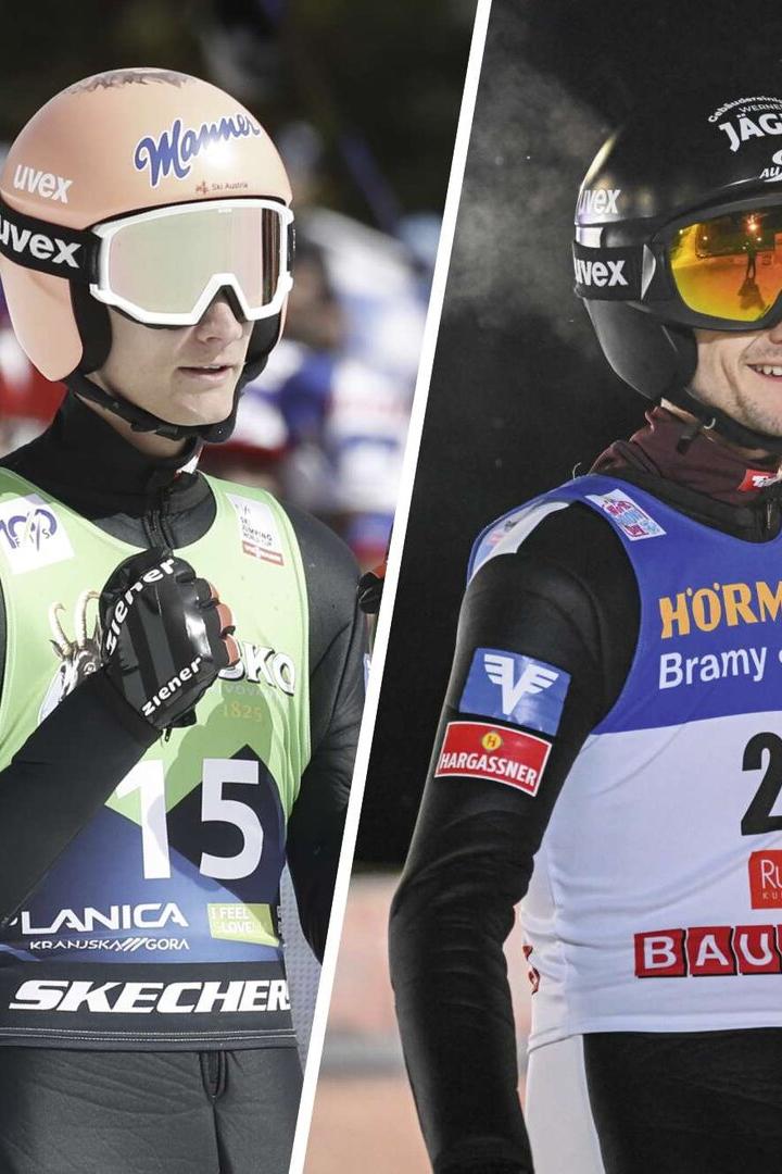 Jonas Schuster, Daniel Huber, Clemens Aigner und Niklas Bachlinger kämpfen im Kontinentalcup um einen Weltcup-Startplatz