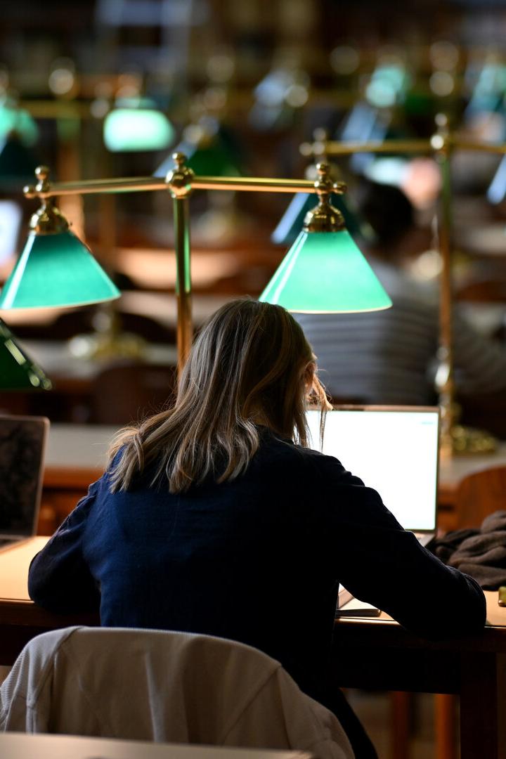 Studierende in der Bibliothek der Uni Wien.