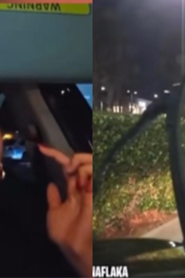 Ximena Flaka im Auto