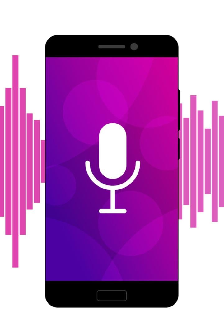 Microphone on screen of a smartphone