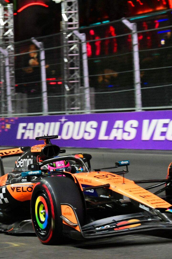 Oscar Piastri auf der Rennstrecke in Las Vegas.