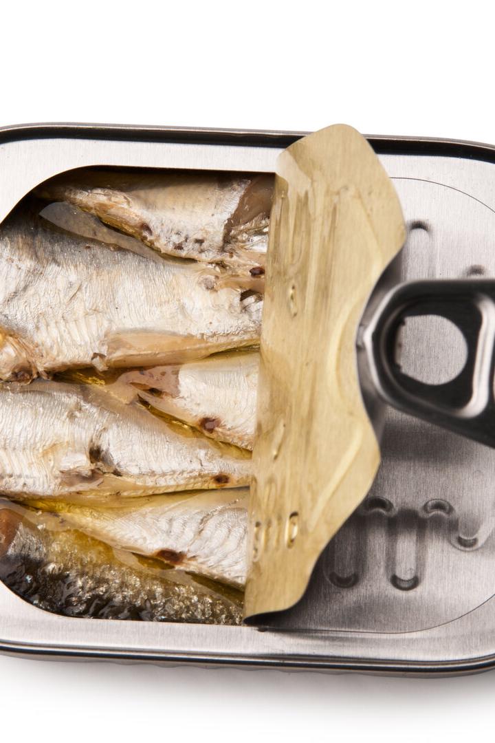 Open tin of Sardines