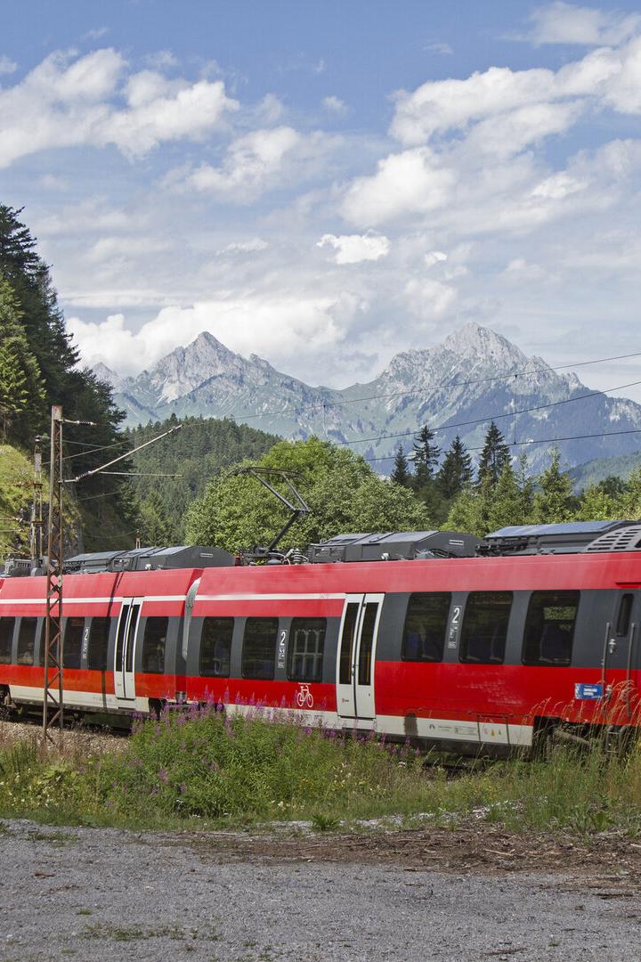 Railway journey through Tyrol