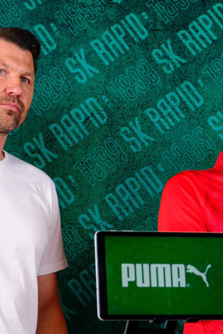 Ex-Trainer Stöger (r.) und Sportchef Katzer