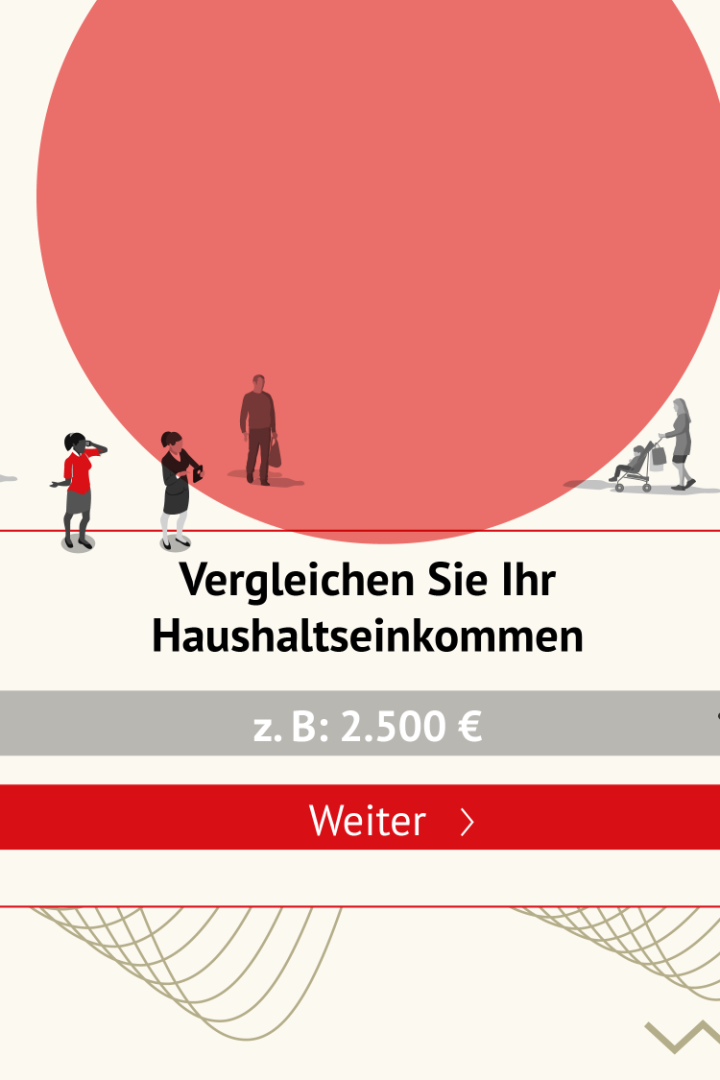 Ein Rechner mit stilisierten Menschen rundherum auf einem beigen Hintergrund.