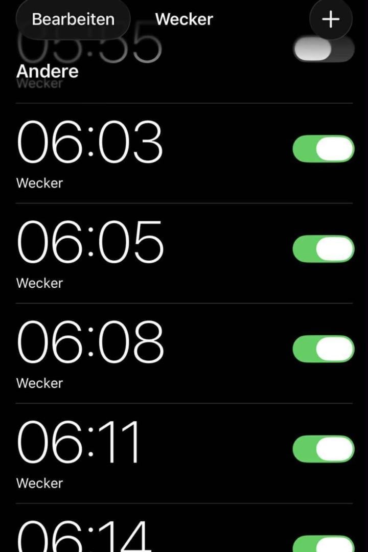 Wecker auf dem iPhone