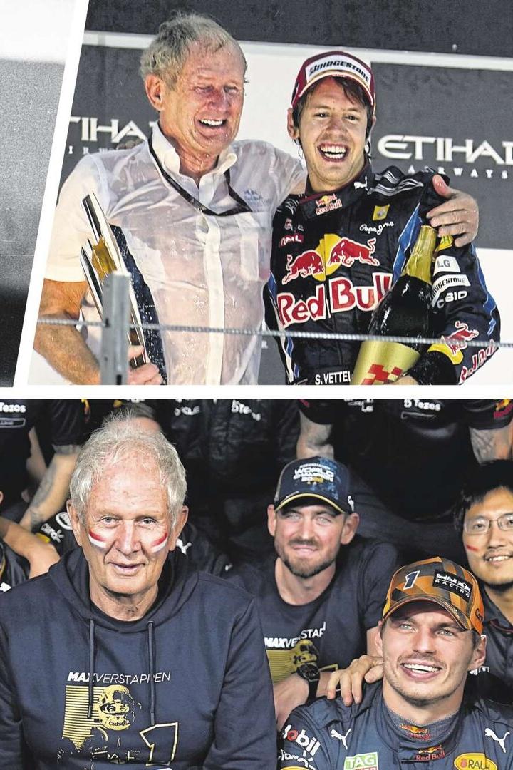 Helmut Marko als Rennfahrer (li.) und als Motorsportberater.