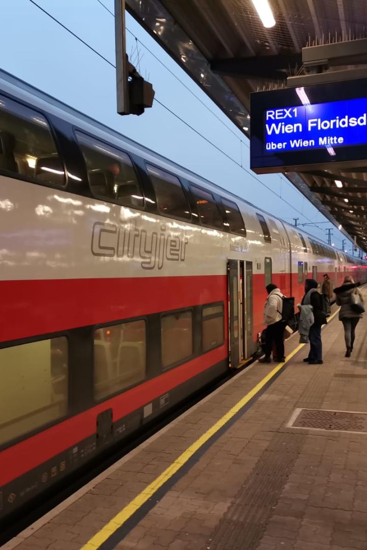 Zug am Bahnhof Wiener Neustadt