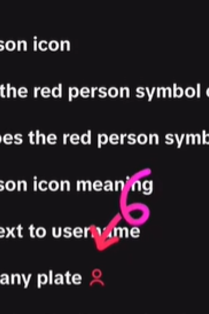 Suchverlauf mit rotem Personensymbol neben einem Suchbegriff auf schwarzem Hintergrund.
