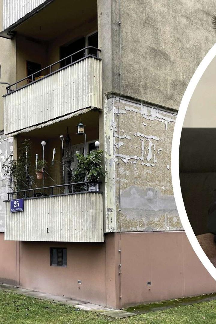 Stefan Böheim sitzt in seiner Gemeindebauwohnung in der Donaustadt.