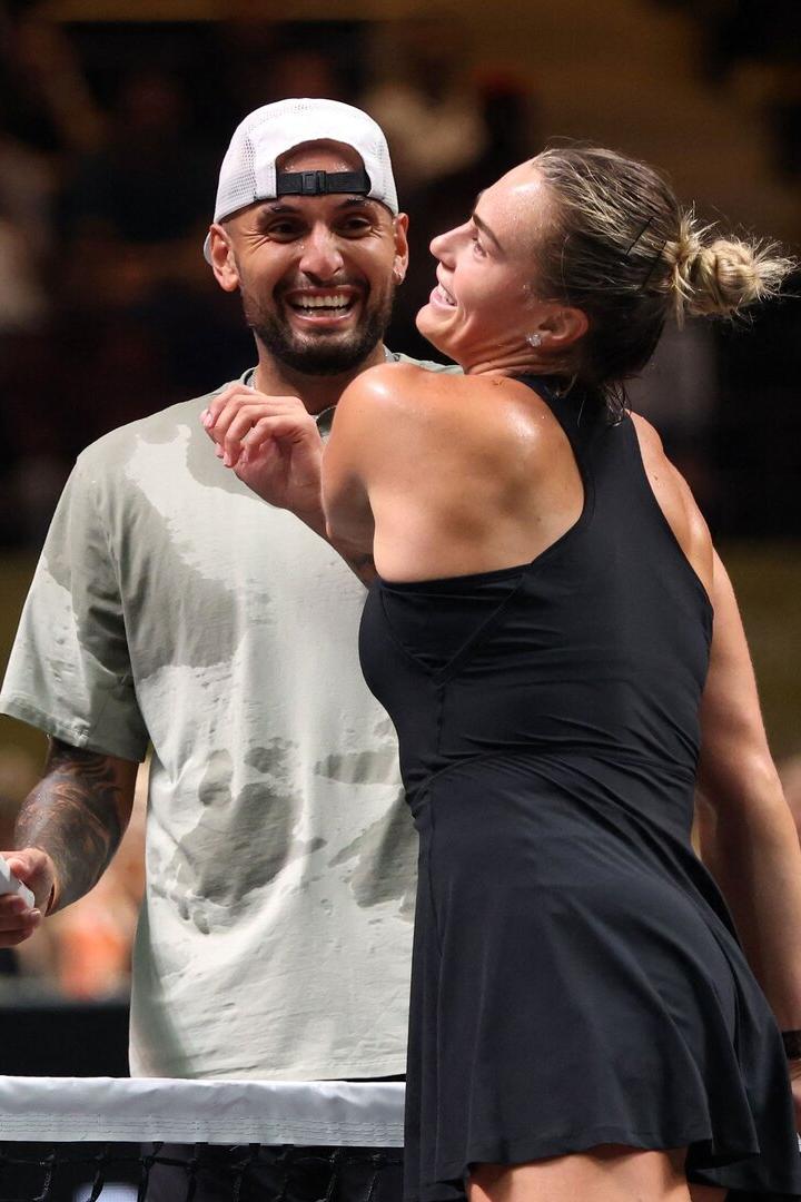 Nick Kyrgios und Aryna Sabalenka hatten viel Spaß.