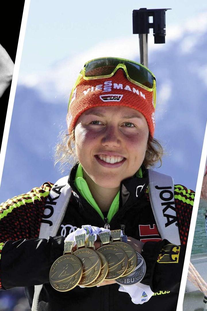 2025 verstorben: George Foreman, Laura Dahlmeier und Hubert Raudaschl.