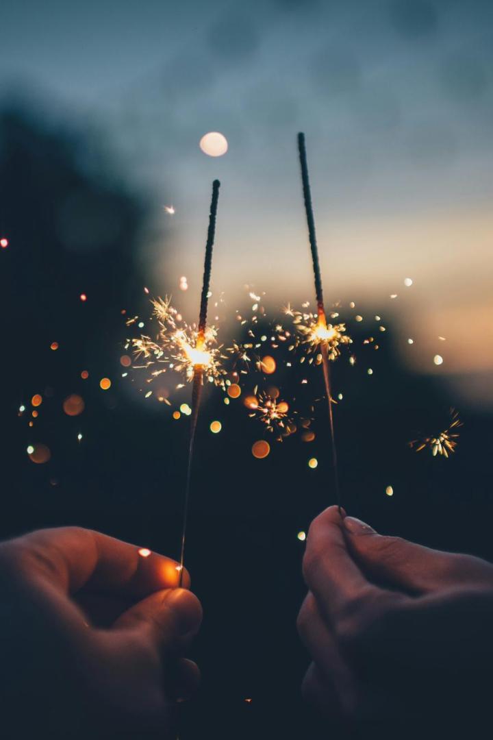 Wunderkerzen für Neujahrsvorsätze