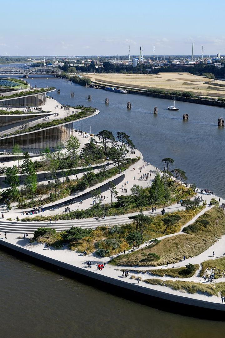 Rendering: neue Oper Hamburg am Ufer der Elbe