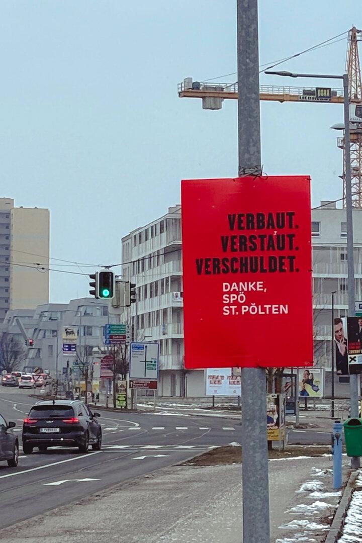 Rotes Wahlplakat