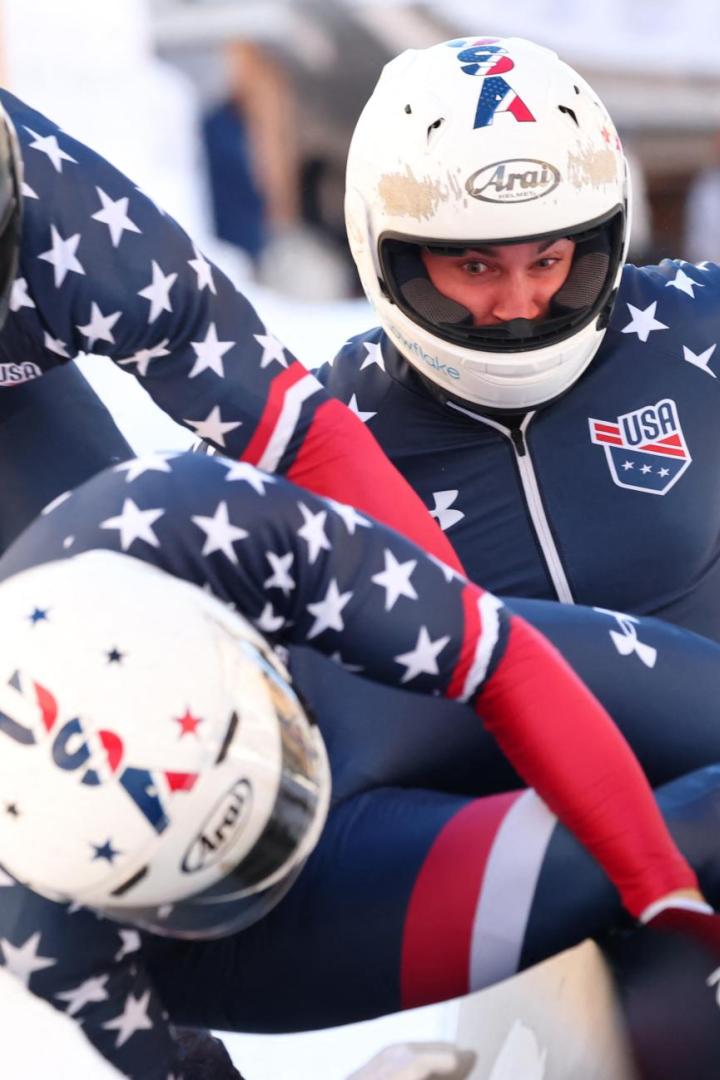 Cool Runnings: Drei US-Amerikaner stürzen aus dem Viererbob