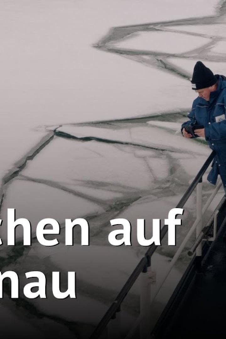 Wo "die Lady" das Eis der Donau bricht: Motorschiff im Winterdienst
