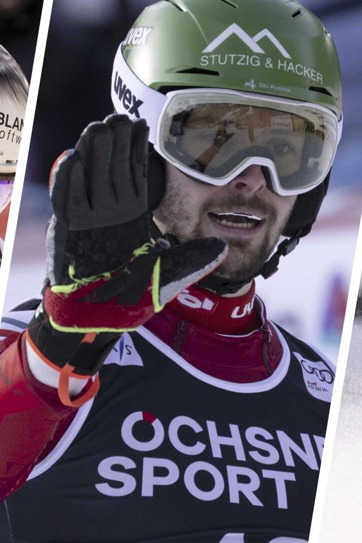 Gemischte Gefühle im ÖSV-Slalomteam: Manuel Feller (11.) patzte, Joshua Sturm (Mitte) erreichte als 16. sein bestes Weltcupergebnis, Michael Matt (7.) war heuer noch nie so gut