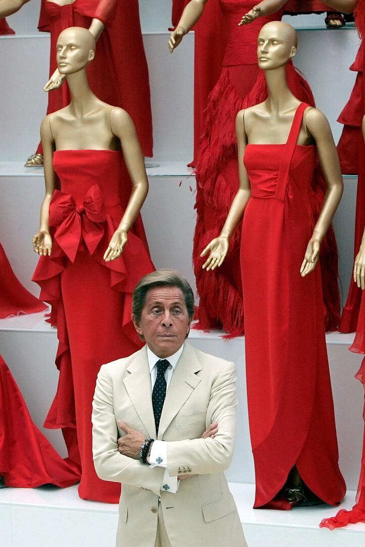 FILE PHOTO: Veteran Italian fashion designer Valentino Garavani poses during the opening of his exhibition at the Ara Pacis Museum in Rome