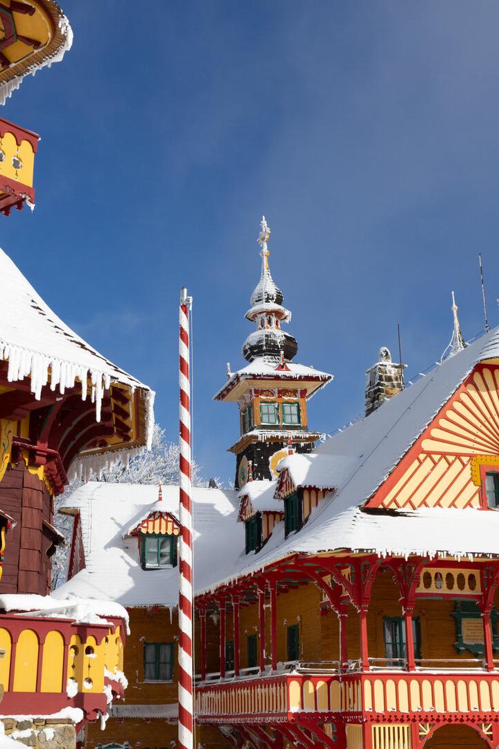 Libusin and Mamenka, Pustevny, Beskids mountains, Czech republic, Czechia, Libusin and Mamenka, Pust