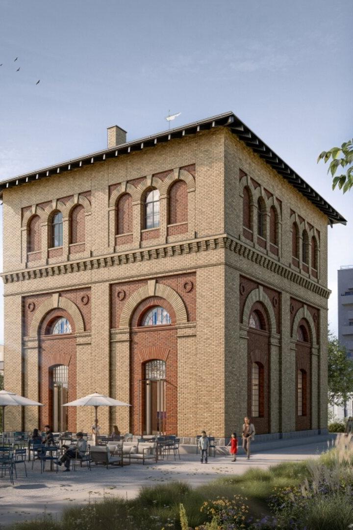 Rendering des sanierten Wasserturms