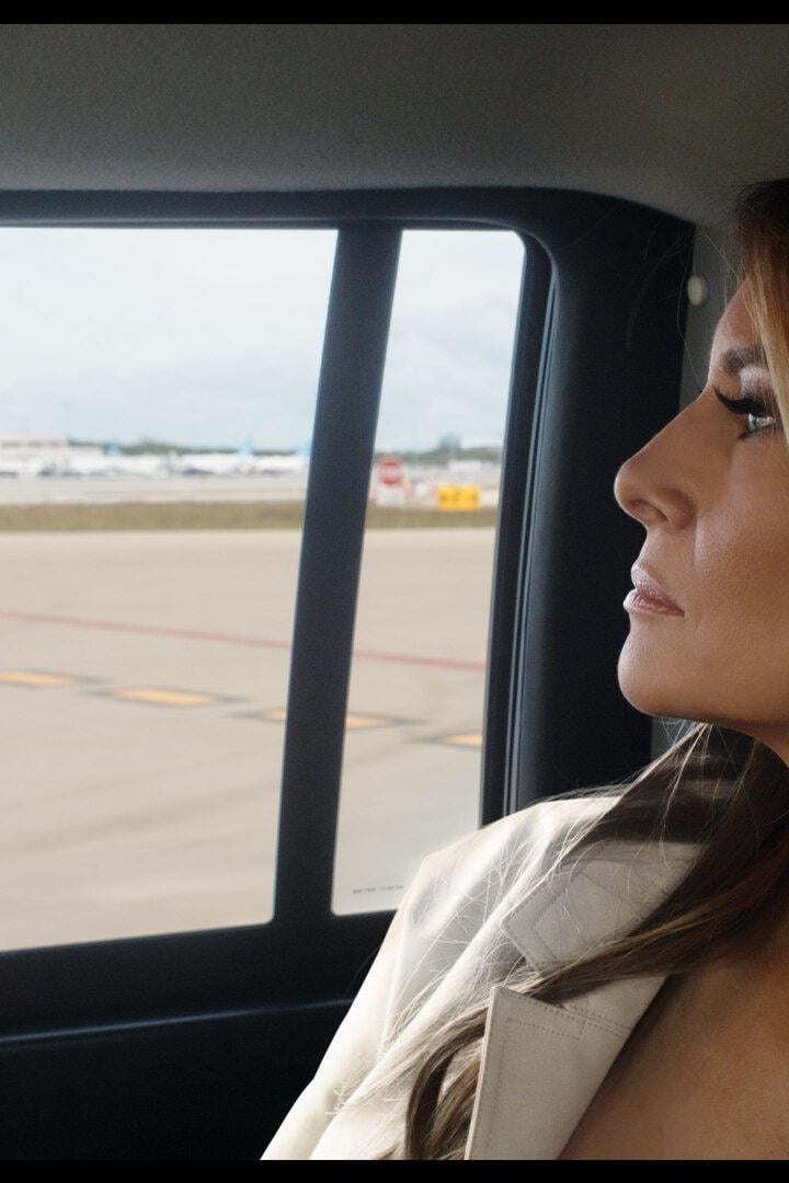Melania Trump im Auto.