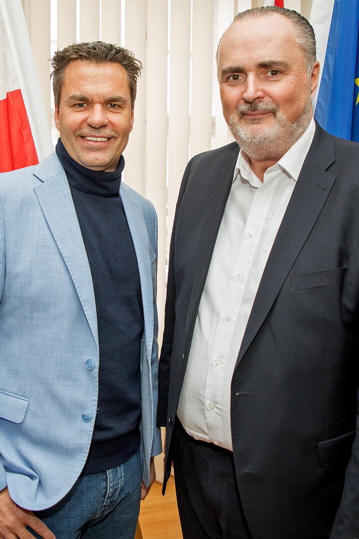 Burgenland-Tourismus-Chef Didi Tunkel mit LH Doskozil. 