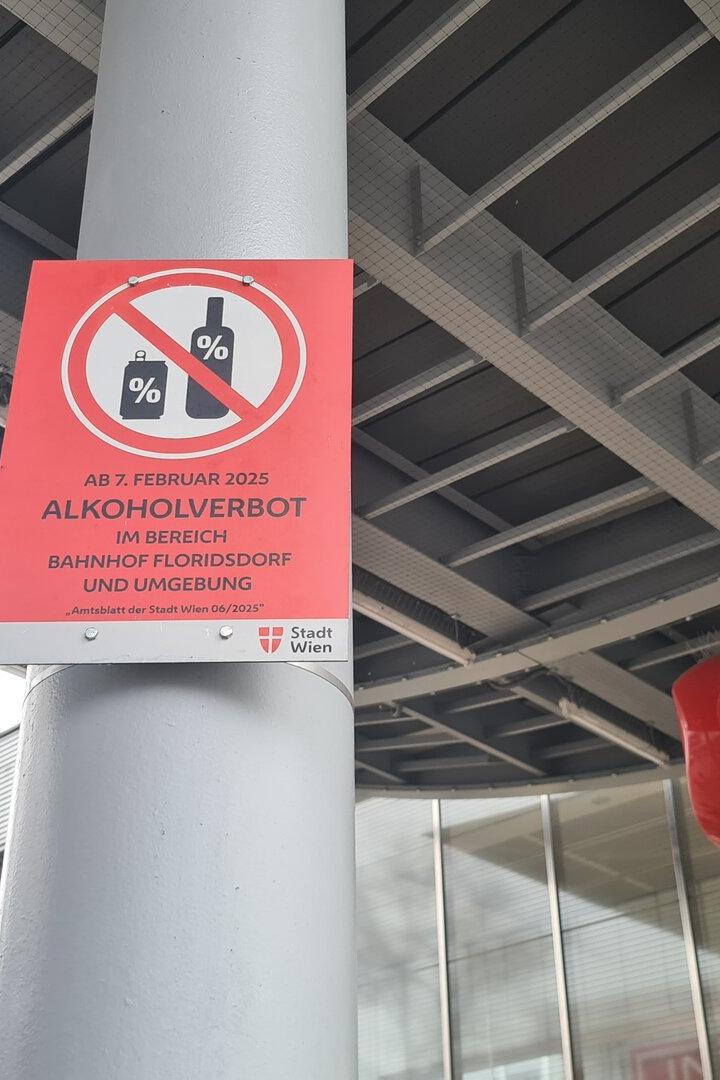 Alkoholverbot, Franz Jonas Platz, Floridsdorf, Alkohol
