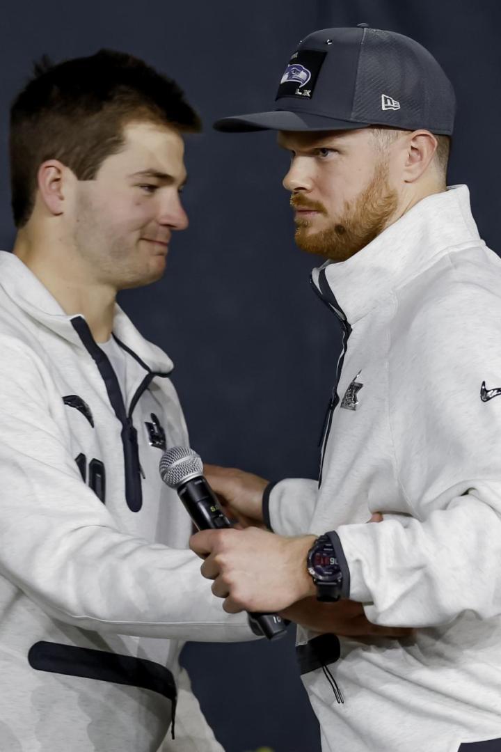 Drake Maye und Sam Darnold